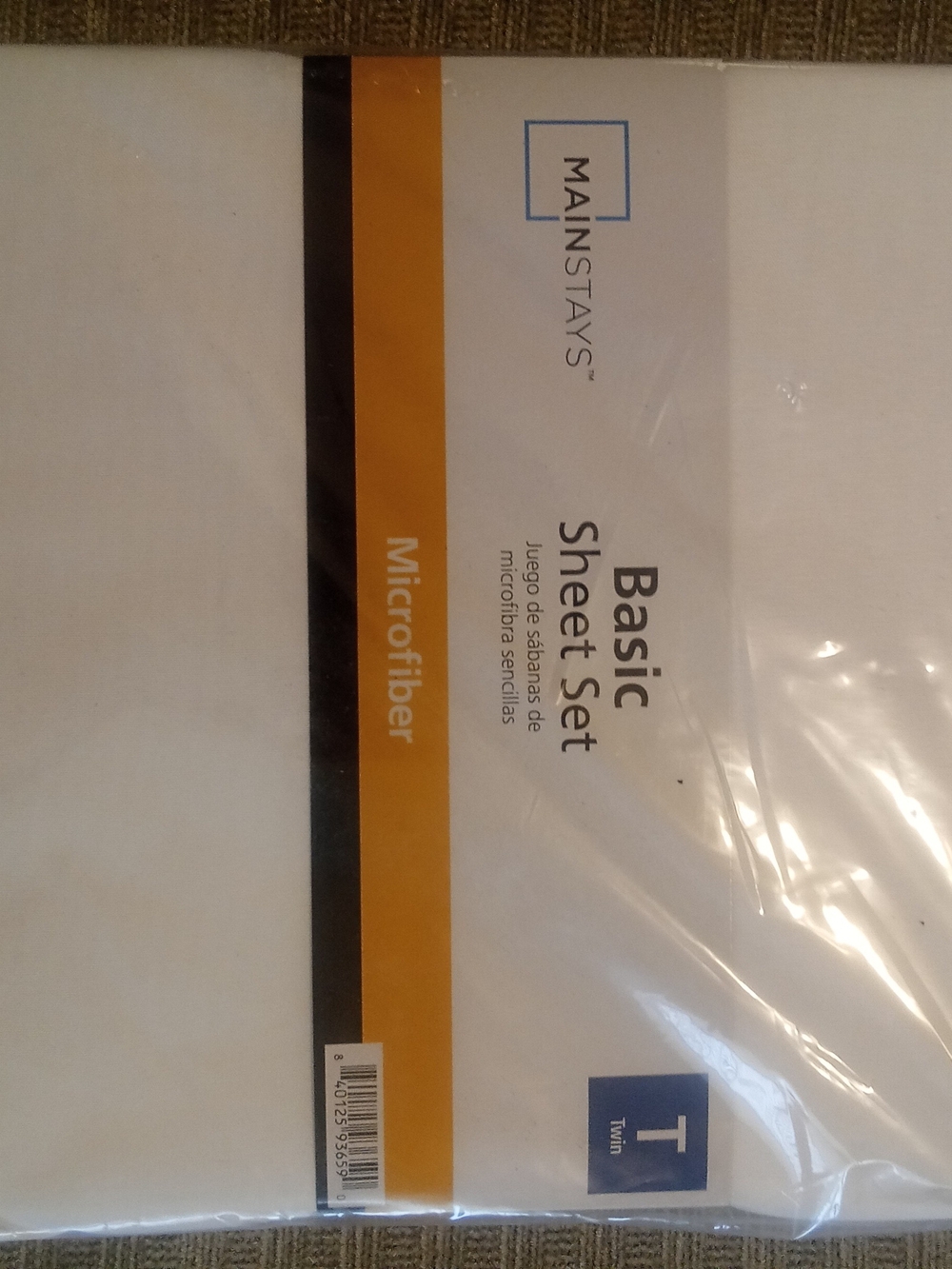 Mainstays White Microfiber Basic Sheet Set - Twin